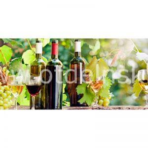 106 Виноград, вино. Фартук для кухни МДФ. 2,8 метра