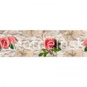 742 Розы. Фартук для кухни МДФ. 2,8 метра