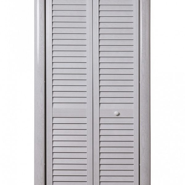 Дверь гармошка жалюзийная из ПВХ Ясень серый 2005 Х 810 мм