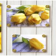 AG 20 Желтые тюльпаны. Фартук для кухни МДФ. 2440х610. Толщина 4 мм