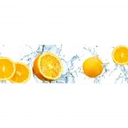 9049 Апельсины, вода. Фартук для кухни пластиковый. 3 метра
