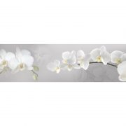 9285 Белые орхидеи. Фартук для кухни пластиковый. 3 метра