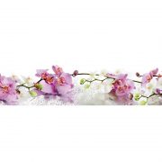 9313 Розовые и белые орхидеи. Фартук для кухни пластиковый. 3 метра
