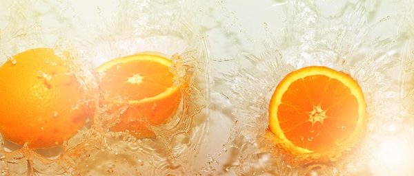 Морозный апельсин. Фартук для кухни пластик. 3-х метровый